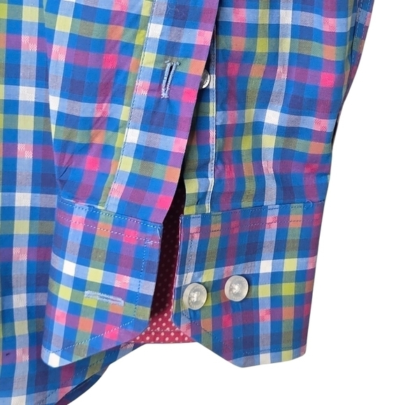 TAILORBYRD COLLECTION Stretch Men's Multi Color Plaid Button Down Size Medium - Picture 3 of 13